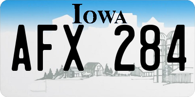 IA license plate AFX284