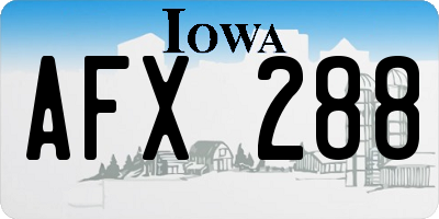 IA license plate AFX288
