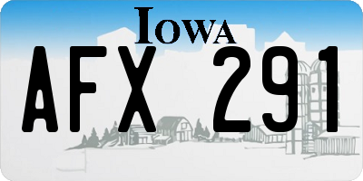 IA license plate AFX291
