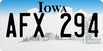 IA license plate AFX294