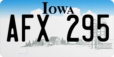 IA license plate AFX295