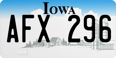IA license plate AFX296