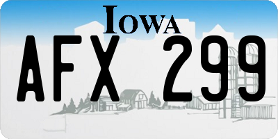 IA license plate AFX299