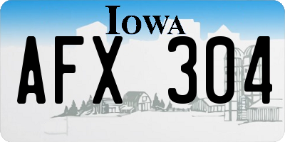 IA license plate AFX304