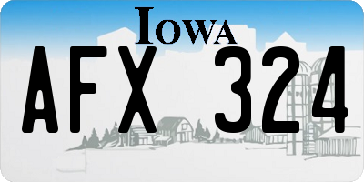 IA license plate AFX324