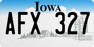 IA license plate AFX327