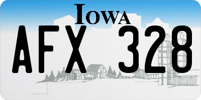 IA license plate AFX328