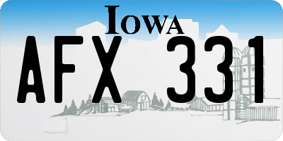 IA license plate AFX331