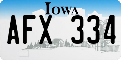 IA license plate AFX334
