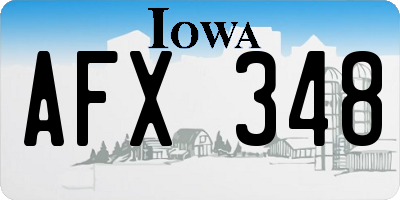 IA license plate AFX348