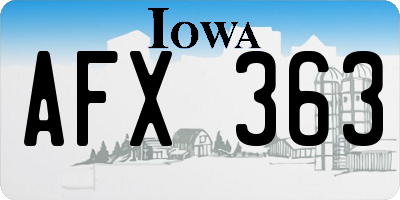 IA license plate AFX363