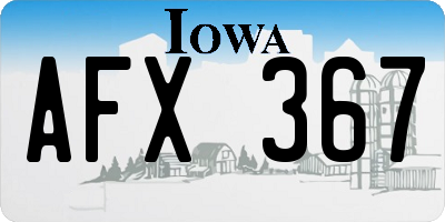 IA license plate AFX367