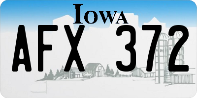 IA license plate AFX372
