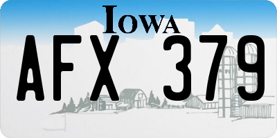 IA license plate AFX379