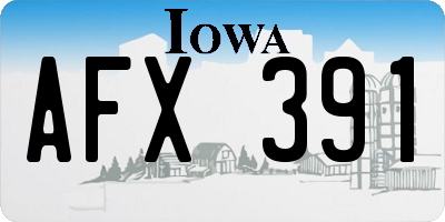 IA license plate AFX391