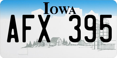 IA license plate AFX395
