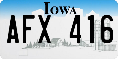 IA license plate AFX416