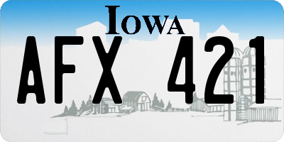 IA license plate AFX421