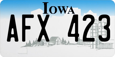 IA license plate AFX423