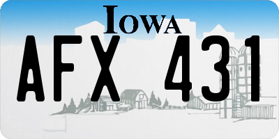 IA license plate AFX431
