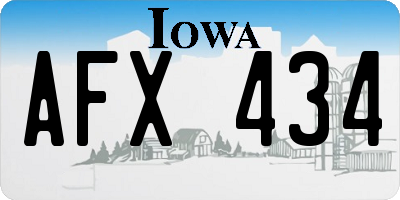 IA license plate AFX434
