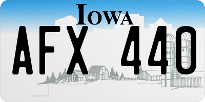 IA license plate AFX440