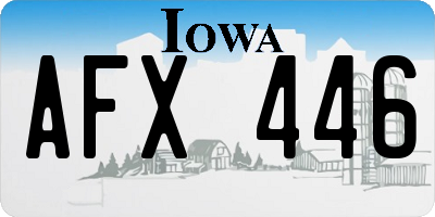 IA license plate AFX446