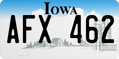 IA license plate AFX462