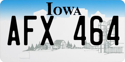 IA license plate AFX464
