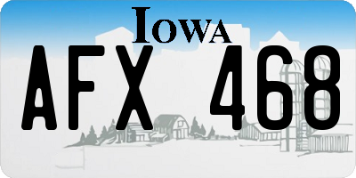 IA license plate AFX468