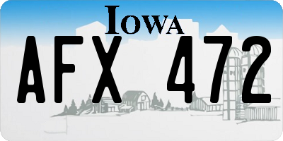IA license plate AFX472