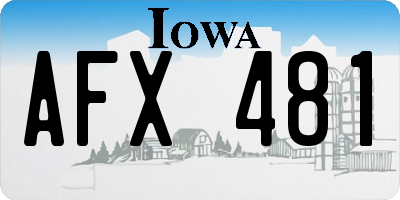 IA license plate AFX481