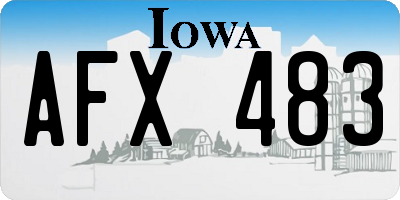 IA license plate AFX483