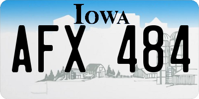 IA license plate AFX484