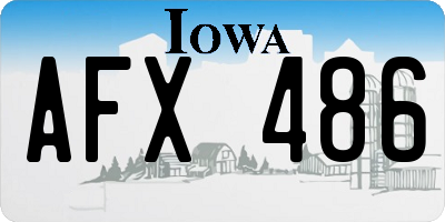 IA license plate AFX486