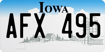 IA license plate AFX495