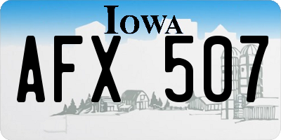 IA license plate AFX507