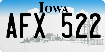 IA license plate AFX522