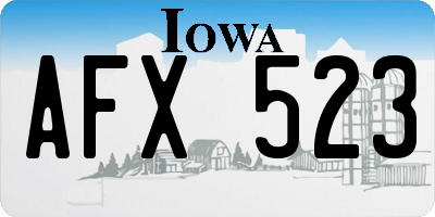 IA license plate AFX523