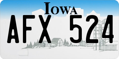 IA license plate AFX524