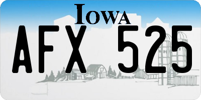 IA license plate AFX525