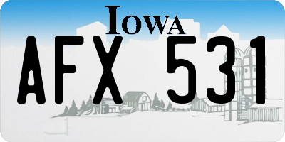 IA license plate AFX531