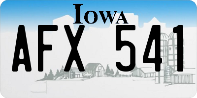 IA license plate AFX541