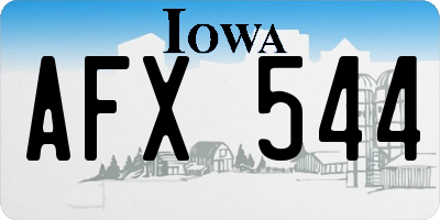 IA license plate AFX544