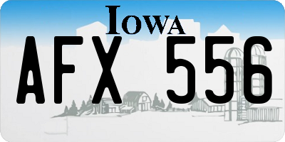 IA license plate AFX556