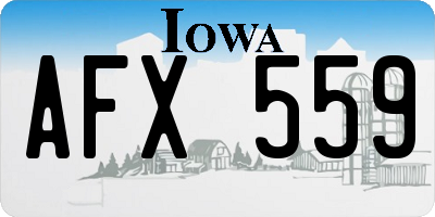 IA license plate AFX559