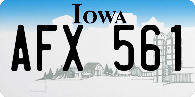 IA license plate AFX561