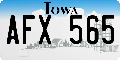 IA license plate AFX565