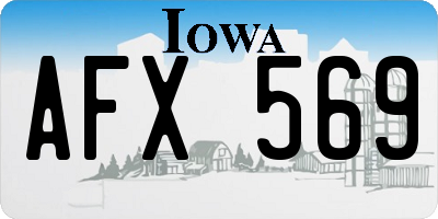IA license plate AFX569