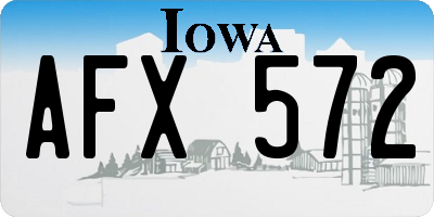 IA license plate AFX572